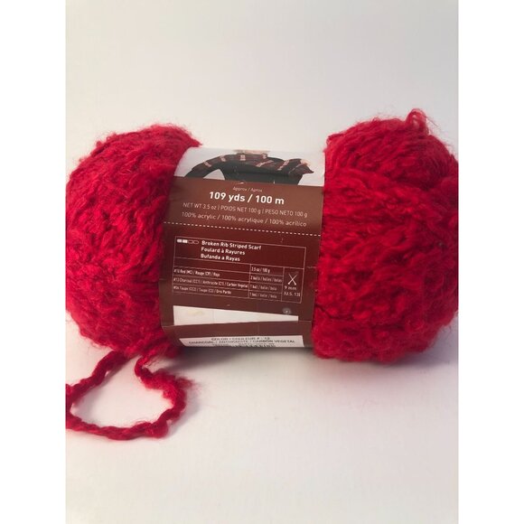 LOT OF 7 Red Skeins: Loops and Threads Charisma Bulky Weight yarn - Picture 11 of 16